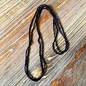 NEW Anthropologie dark blue beaded necklace